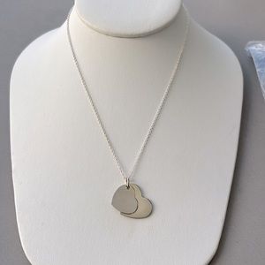 Sterling silver Double heart necklace